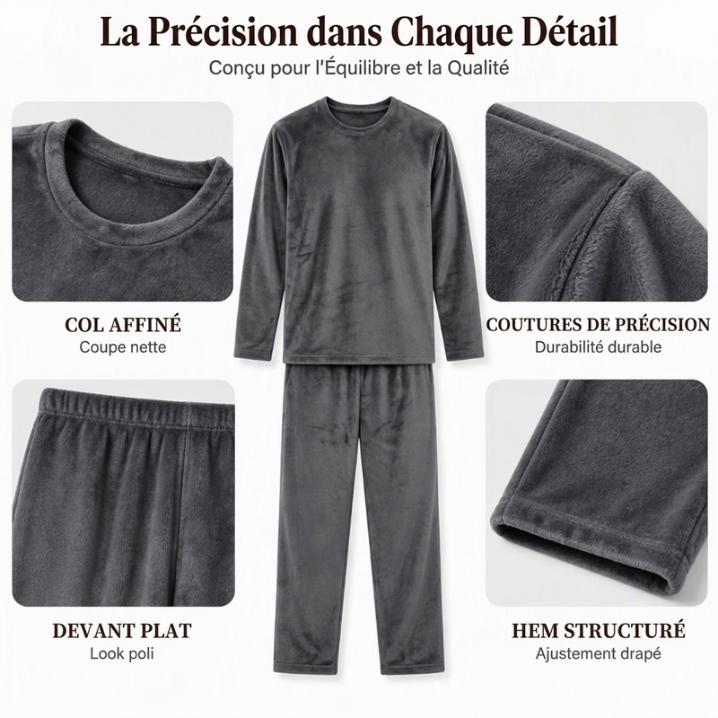 Ensemble Pyjama Velours Thermique Confortable pour Homme