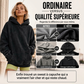 Sweat à capuche oversize unisexe à délavage acide, style décontracté