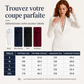 Robe moulante à manches longues pour femme avec col revers et incrustations de dentelle