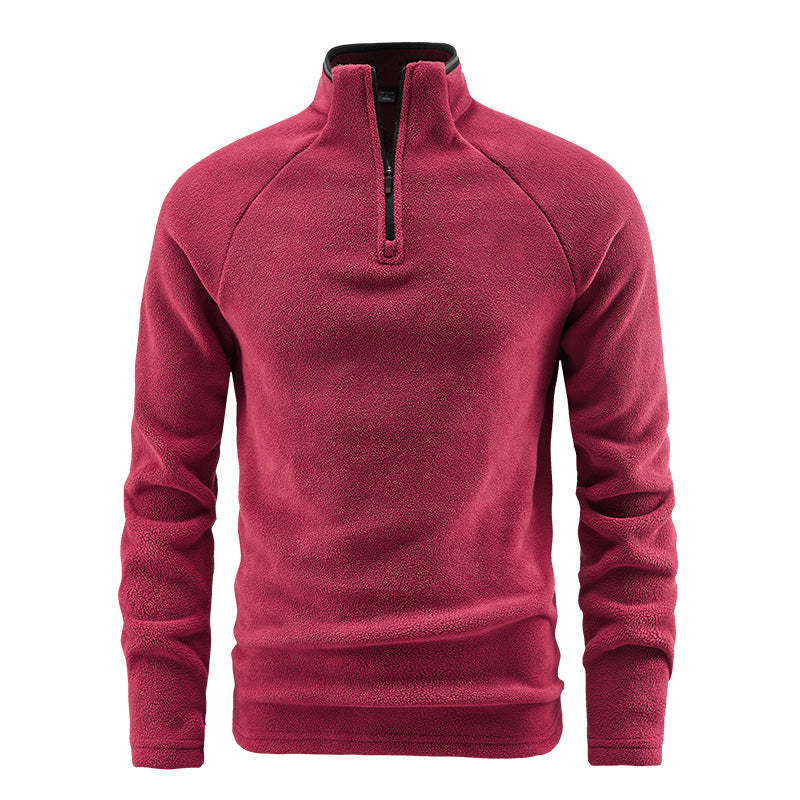 Sweat chaud pour homme en polaire avec col montant