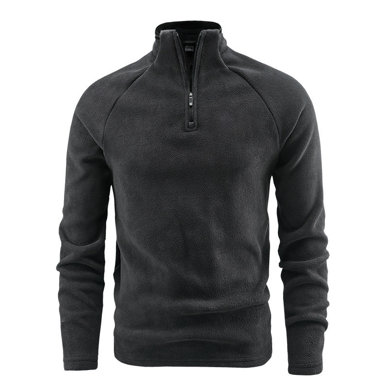 Sweat chaud pour homme en polaire avec col montant