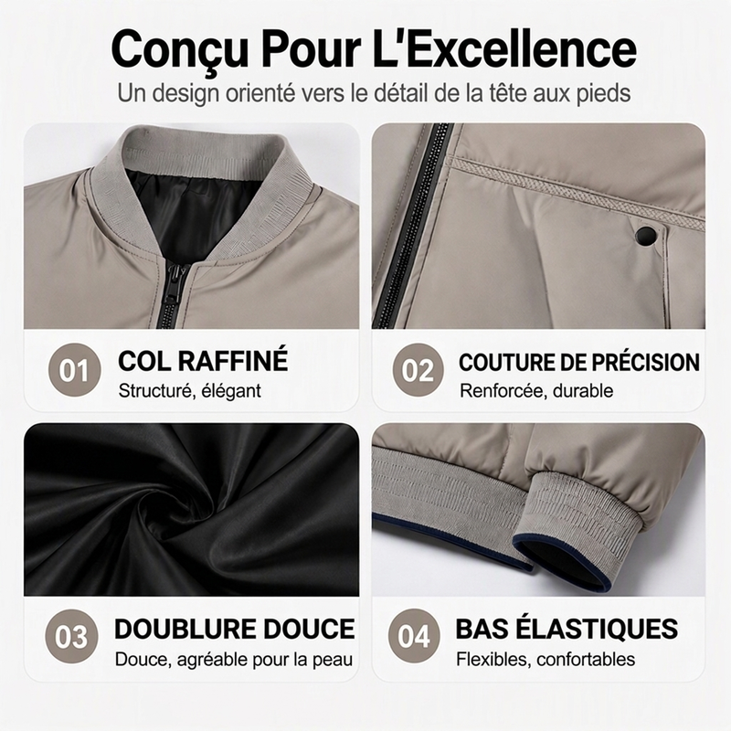 Veste de baseball chaude d'hiver pour homme