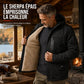 Manteau d'automne-printemps ample à doublure pelucheuse rétro américaine pour homme