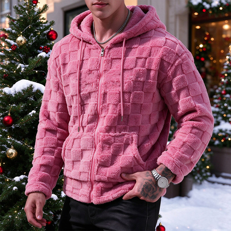 Veste décontractée à capuche pour homme, chaude pour l'hiver