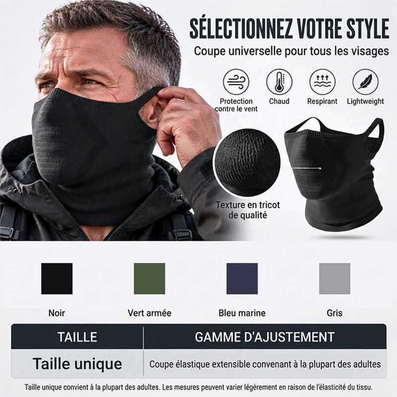 🔥Cou-Cagoule Coupe-Vent avec Boucle pour Oreilles