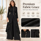 Ensemble femme élégant : manteau long et pantalon à jambes larges
