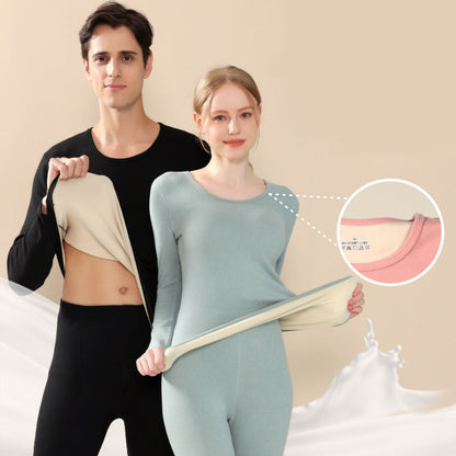 🌸Promotion exceptionnelle : 50 % de réduction💖Ensemble de sous-vêtements thermiques élastiques pour homme et femme – Haut et pantalon