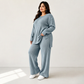 💖Soldes ! Prix cassés💖Ensemble haut côtelé fendu et pantalon pour femme