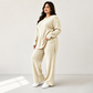 💖Soldes ! Prix cassés💖Ensemble haut côtelé fendu et pantalon pour femme