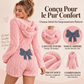 💖Soldes ! Prix cassés💖Barboteuse à capuche en peluche avec oreilles d'ours mignonnes pour femmes