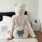 💖Soldes ! Prix cassés💖Barboteuse à capuche en peluche avec oreilles d'ours mignonnes pour femmes