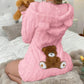 💖Soldes ! Prix cassés💖Barboteuse à capuche en peluche avec oreilles d'ours mignonnes pour femmes