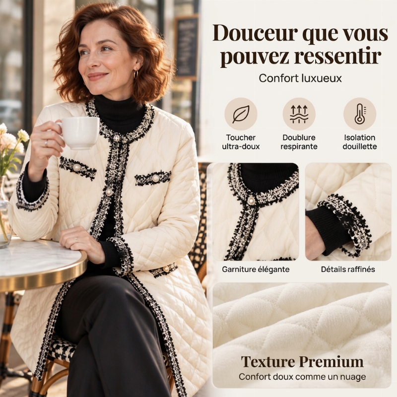 💖Soldes ! Prix cassés💖Manteau matelassé mi-long pour femme