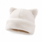 Bonnet d'hiver en fausse fourrure de vison pelucheuse pour femme avec oreilles d'ourson mignonnes - Bonnet chaud pour temps froid