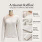 Chandail en fausse fourrure de vison pour femme avec patchwork en maille