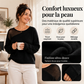 Chandail en fausse fourrure de vison pour femme avec patchwork en maille