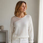 Chandail en fausse fourrure de vison pour femme avec patchwork en maille