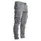 Pantalons cargo en denim ajustés