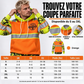 Sweat-shirt à capuche réfléchissant haute visibilité pour homme