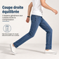 Jeans extensibles slim fit pour homme, pantalon en denim décontracté à taille mi-haute