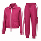 Ensemble décontracté 2 pièces pour femme : sweat à capuche zippé à manches longues et pantalon cargo jogger avec poches