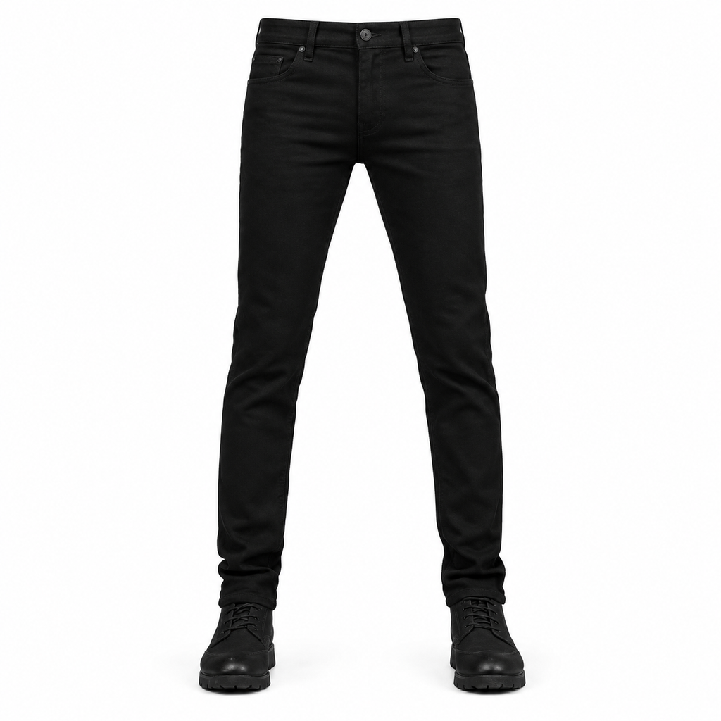 Jeans extensibles slim fit pour homme, pantalon en denim décontracté à taille mi-haute