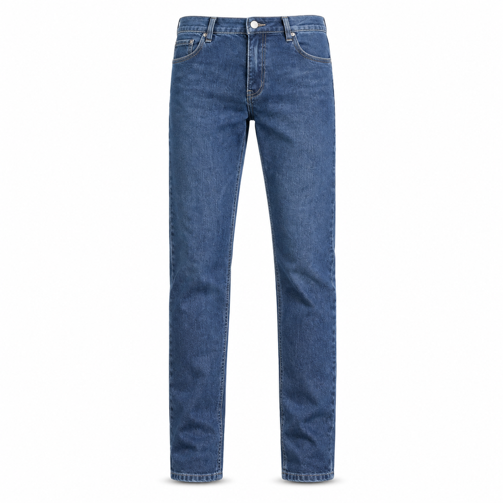 Jeans extensibles slim fit pour homme, pantalon en denim décontracté à taille mi-haute