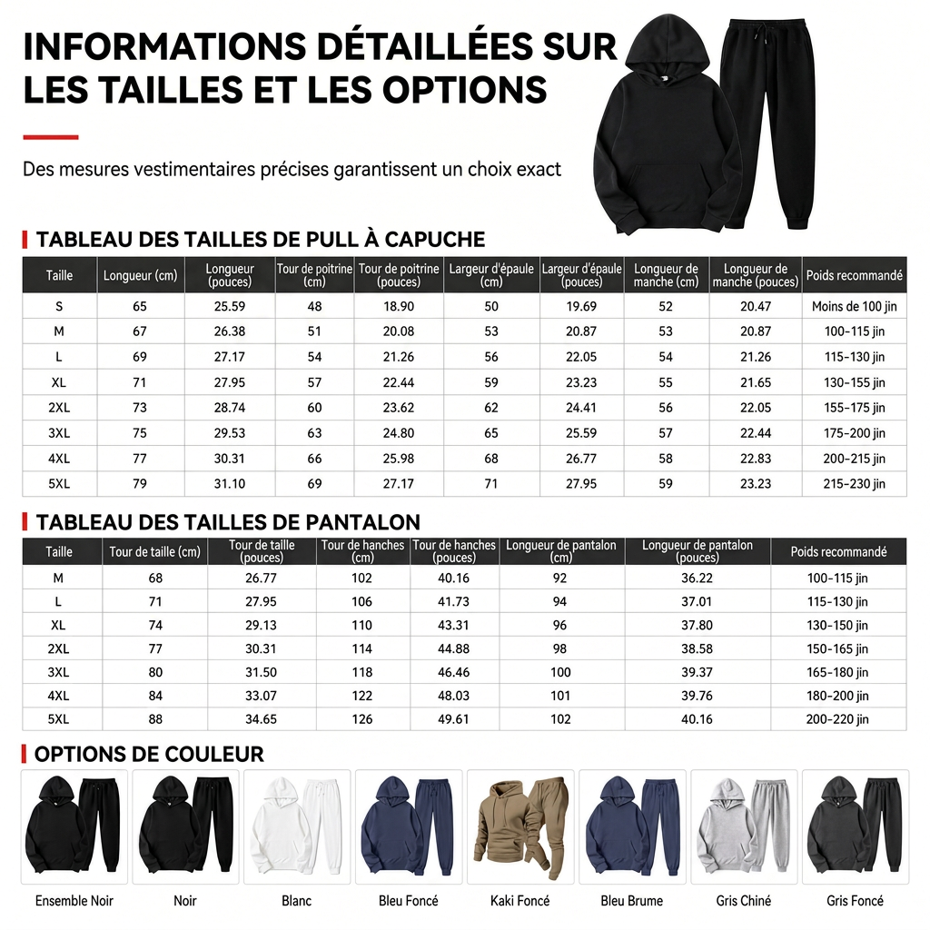 Ensemble de survêtement à capuche et pantalon long à imprimé lettres pour hommes, coupe ample