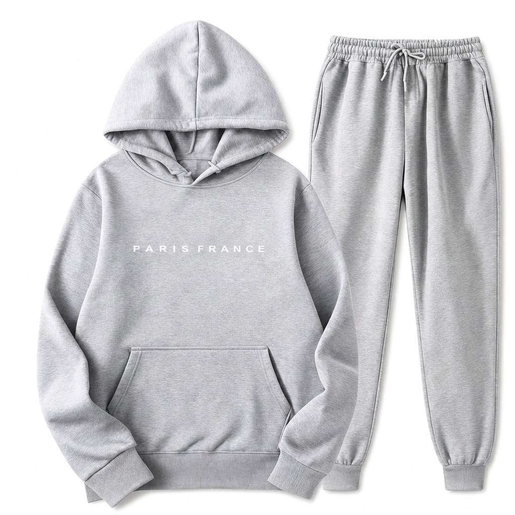 Ensemble de survêtement à capuche et pantalon long à imprimé lettres pour hommes, coupe ample
