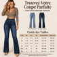 Jeans évasés taille haute élastique pour femme