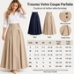 Jupe longue évasée taille haute et plissée pour femme