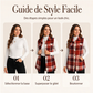 💖Soldes ! Prix cassés💖Chemise gilet boutonnée à carreaux pour femme avec poches