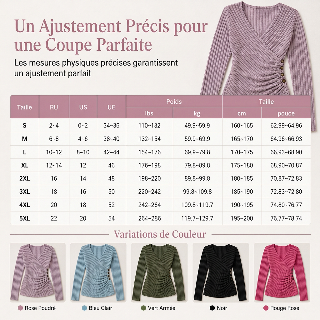 Haut à manches longues et col V, couleur unie, pour femmes, décontracté, pour le printemps et l'automne
