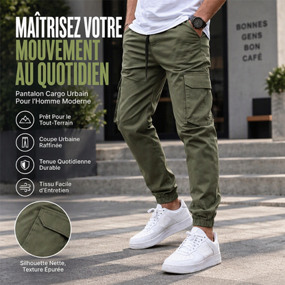 Pantalon cargo décontracté d'extérieur pour hommes avec cordon de serrage