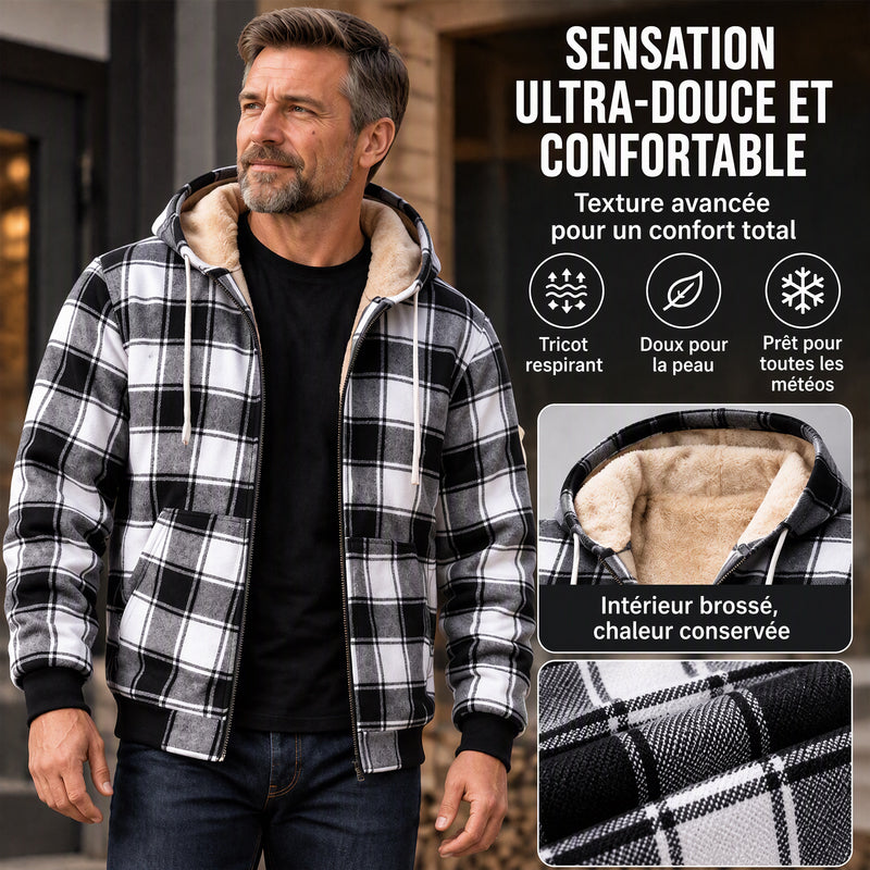 Veste Thermique Décontractée à Capuche Pour Homme