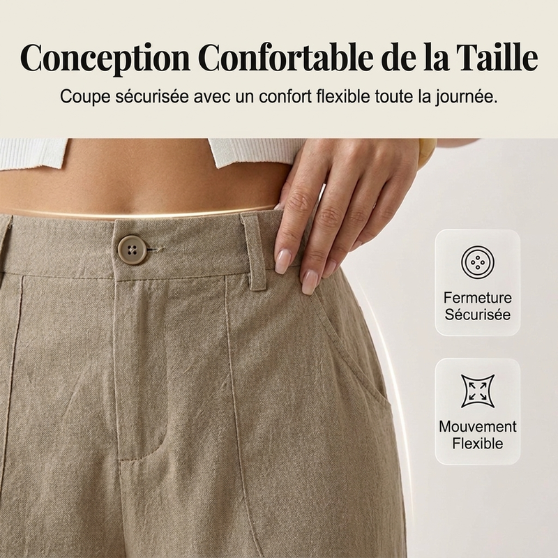 Pantalon décontracté à larges jambes pour femmes