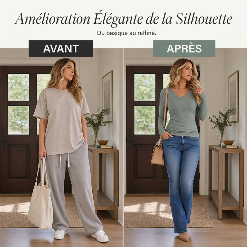 Haut en Maille Élégant à Col en V pour Femme