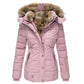 Veste matelassée à capuche pour femme, coupe ajustée