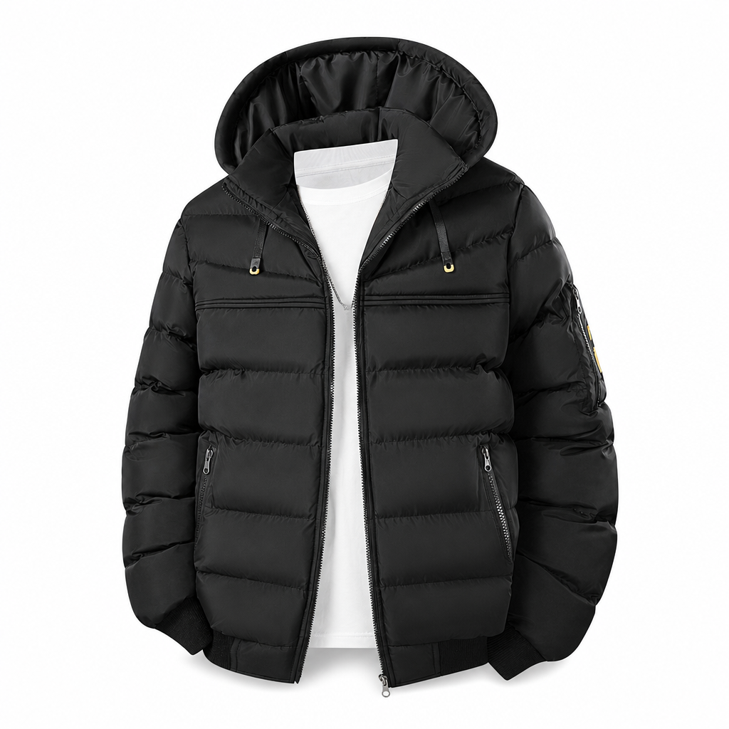 Manteau court matelassé d'hiver décontracté pour homme, chaud et isolé