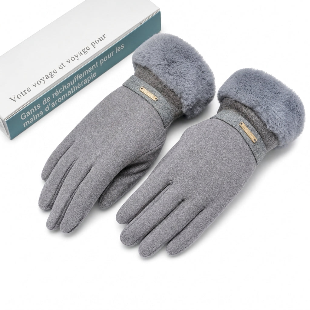 Gants thermiques d'hiver pour femmes compatibles avec écran tactile, coupe-vent et chauds pour le cyclisme et la conduite en extérieur