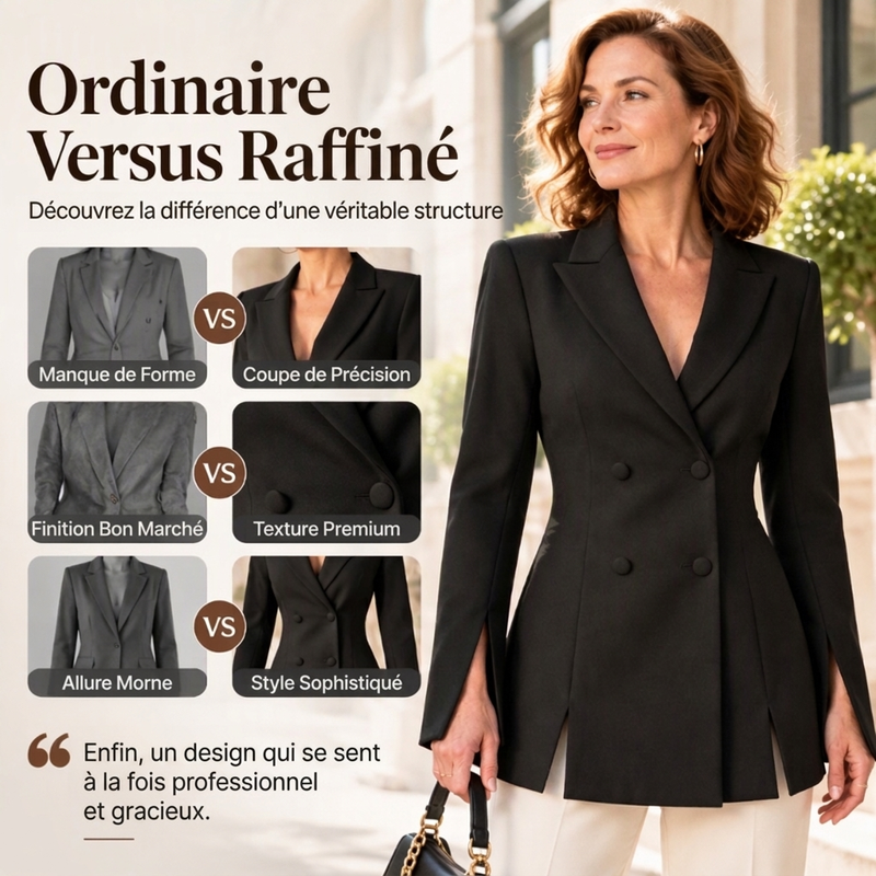 Blazer élégant à double boutonnage pour femme