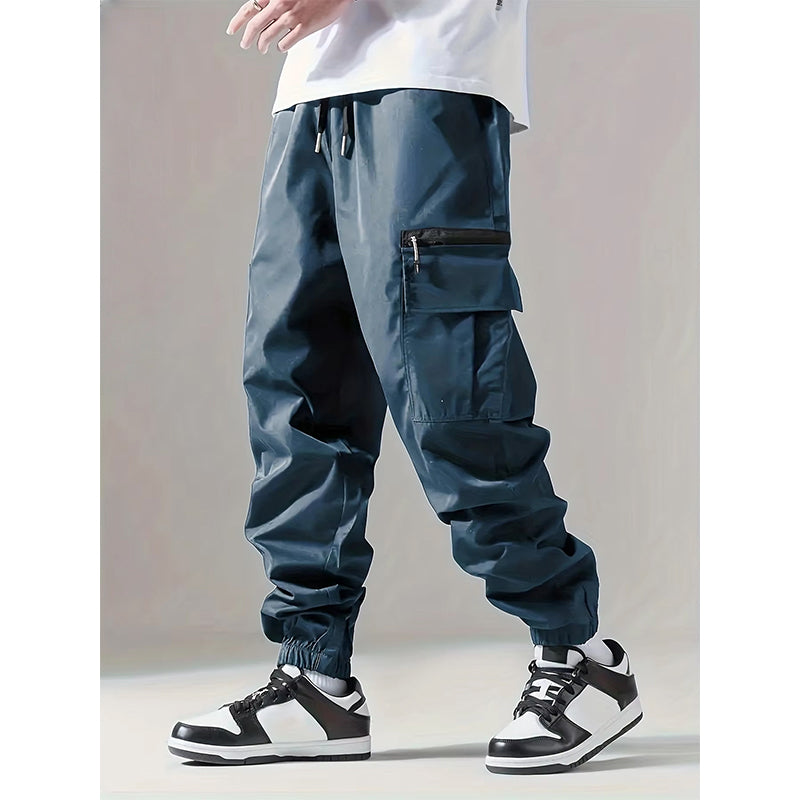 Pantalon cargo décontracté à plusieurs poches pour homme