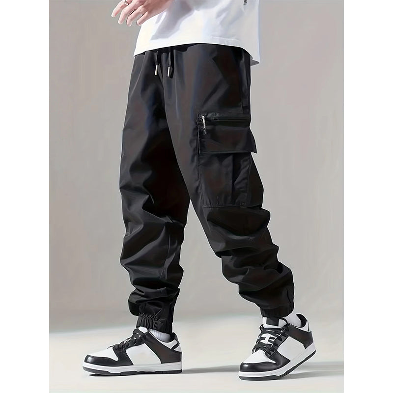 Pantalon cargo décontracté à plusieurs poches pour homme