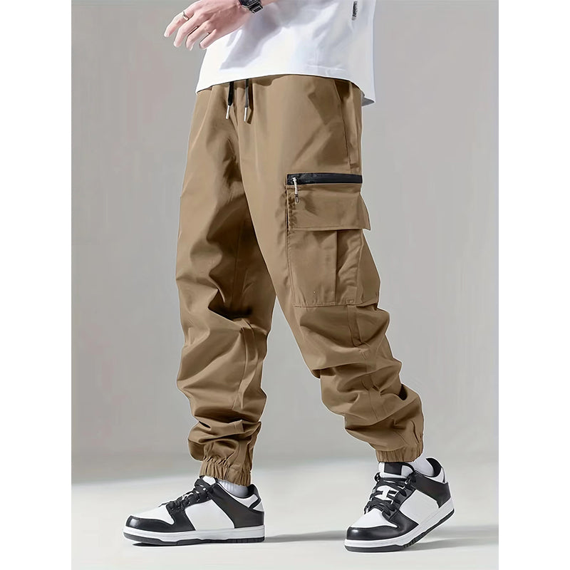 Pantalon cargo décontracté à plusieurs poches pour homme