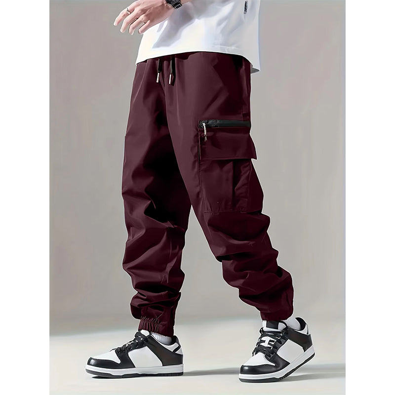 Pantalon cargo décontracté à plusieurs poches pour homme