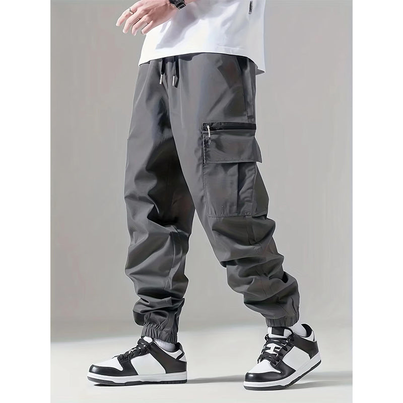 Pantalon cargo décontracté à plusieurs poches pour homme