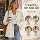 Veste décontractée en peluche pour femme avec boutonnage