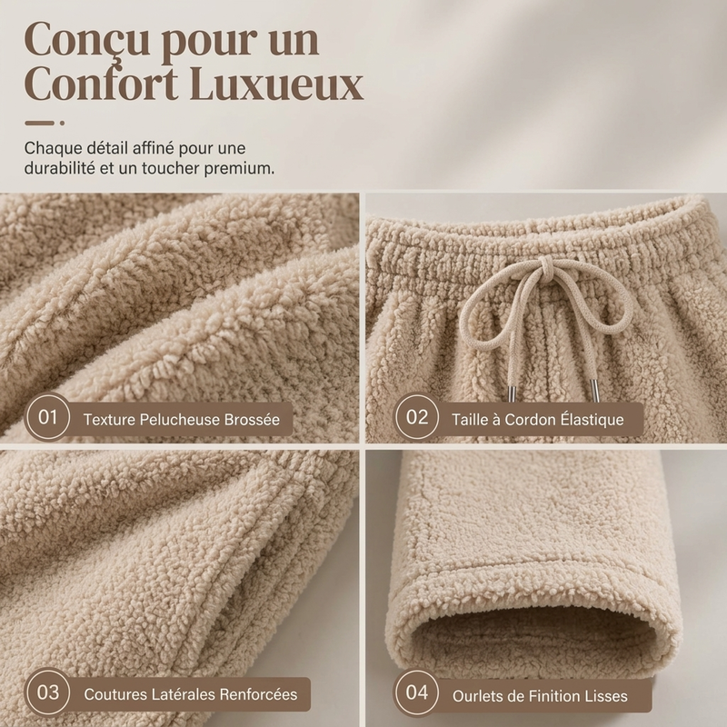 Pantalons de détente amples, confortables et chauds pour femme