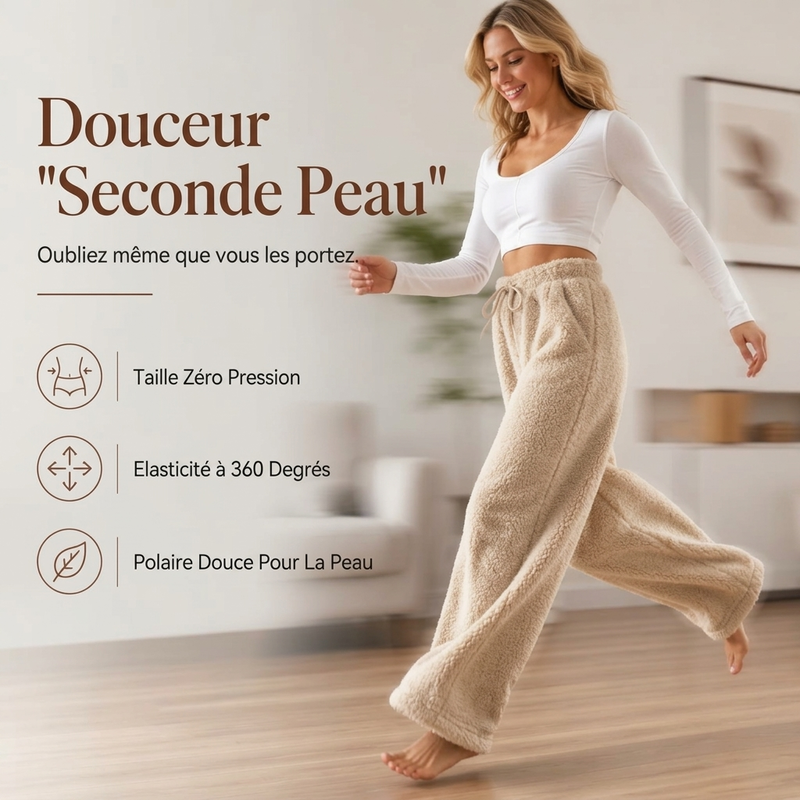 Pantalons de détente amples, confortables et chauds pour femme