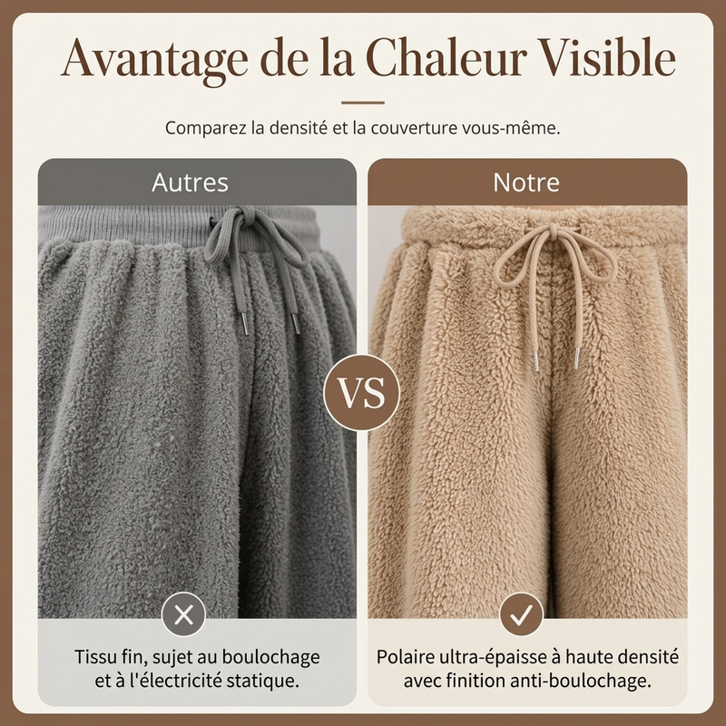 Pantalons de détente amples, confortables et chauds pour femme